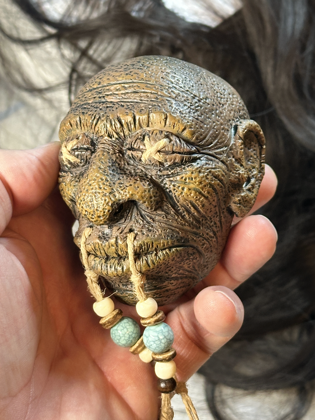 Shrunken Head & Display Dome - Horror Decor | Screametery Originals
